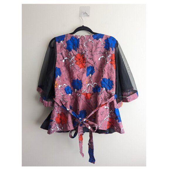 Handmade Mesh waterfall sleeve surplice wrap - Picture 2 of 4